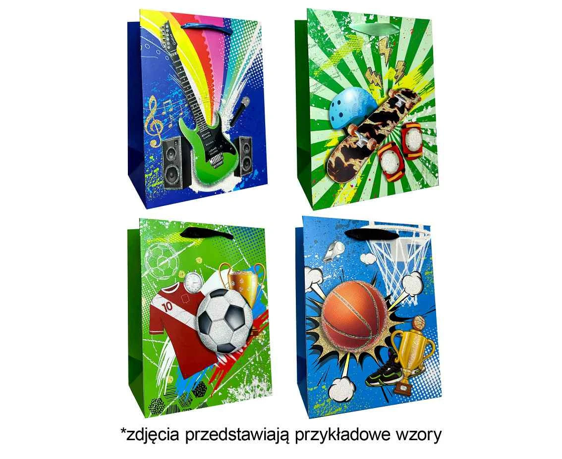 Decorative gift bag, 18x23x10cm, 1 piece.