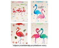 Decorative gift bag flamingos 31x42x12cm p12, mix, 1 pcs.