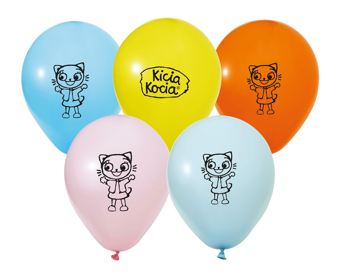 Balloons Gemar 12", pastel kicia kocia balloons, 5pcs