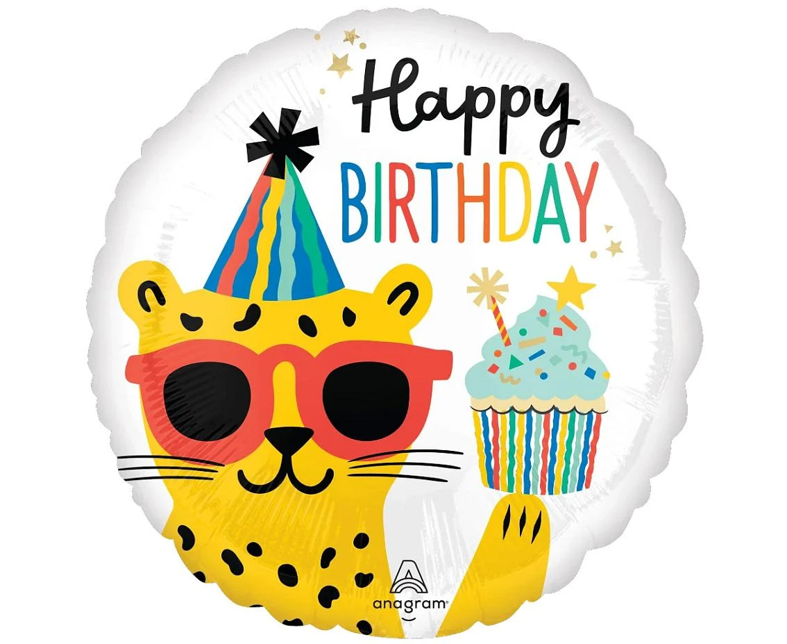 Foil balloon 18” CIR - Happy BIRTHDAY EOL