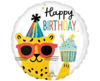 Foil balloon 18” CIR - Happy BIRTHDAY EOL