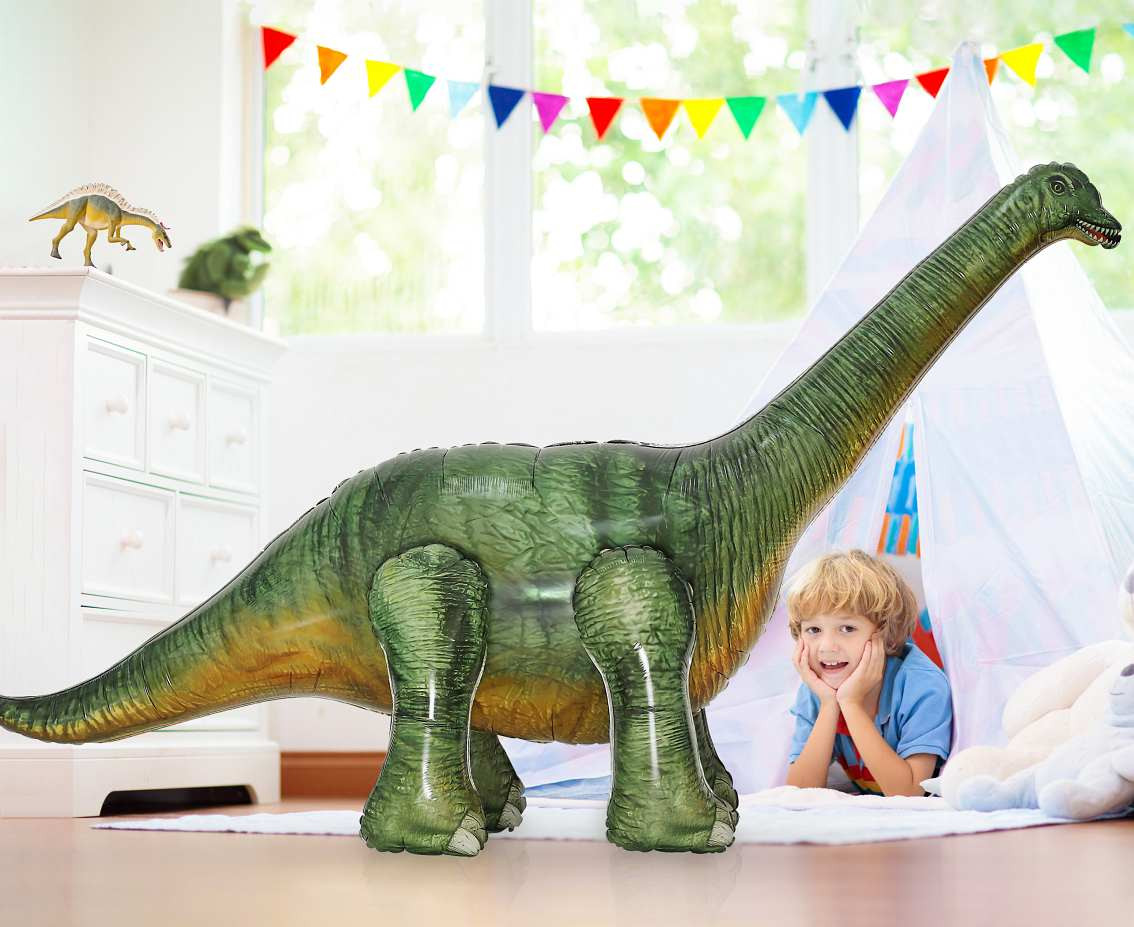 Brachiosaurus foil balloon, 213x86x129 cm with pump