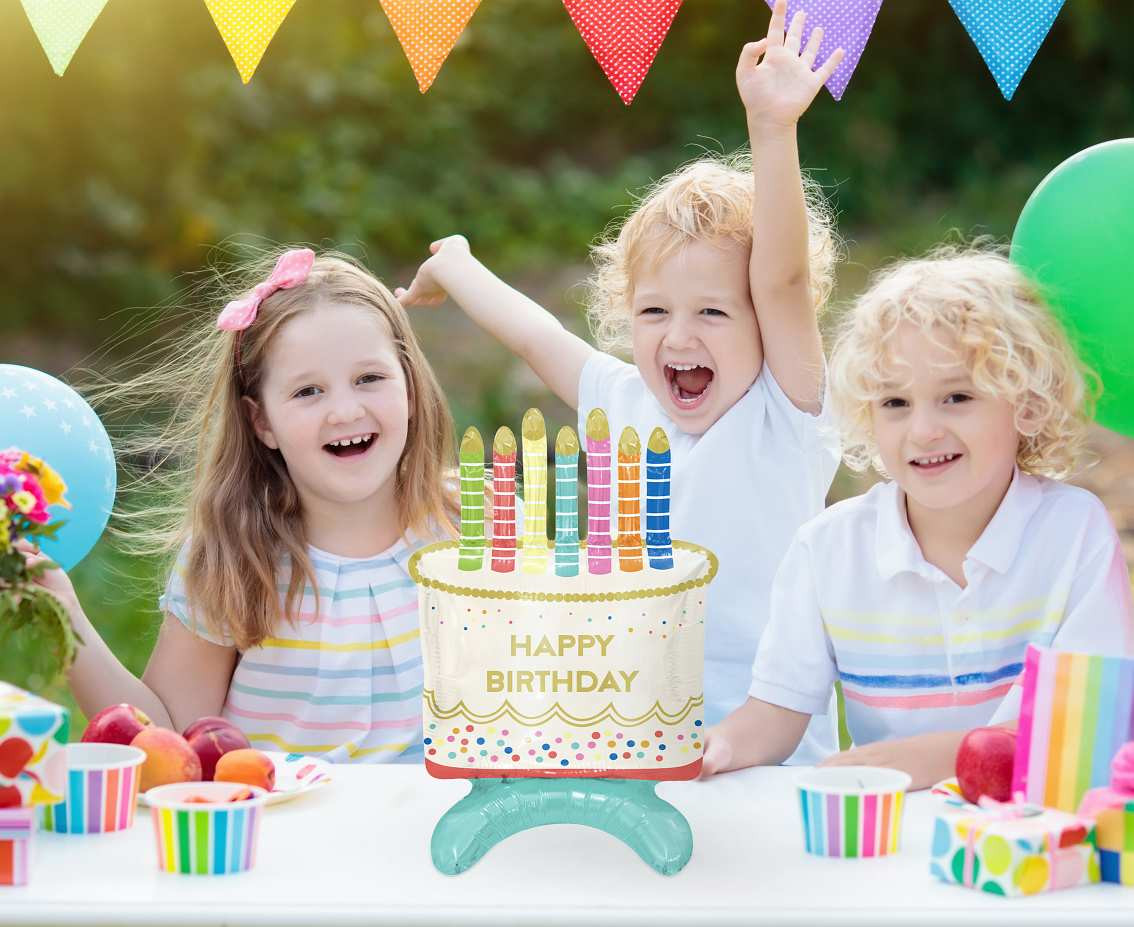 Foil balloon Happy Birthday cake, 33x48x24 cm