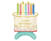 Foil balloon Happy Birthday cake, 33x48x24 cm