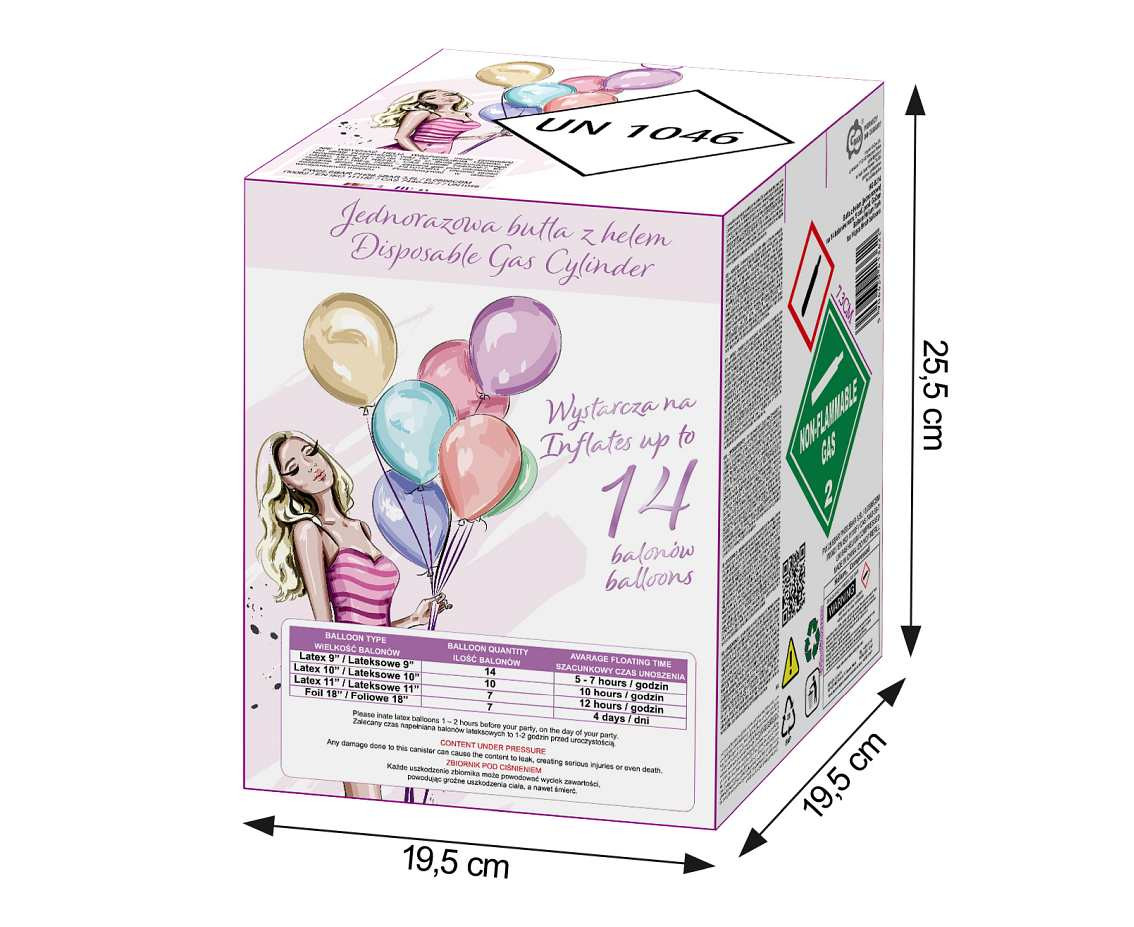 Balloon Helium Tank for 14 pcs 9inch balloons