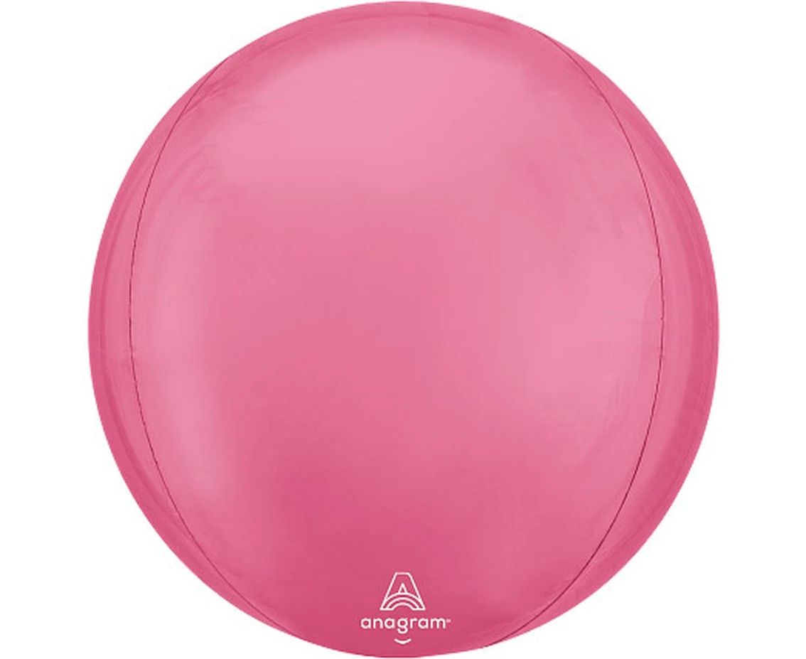Foil balloon ORBZ- Vibrant Pink ball, packed, 1pc EOL