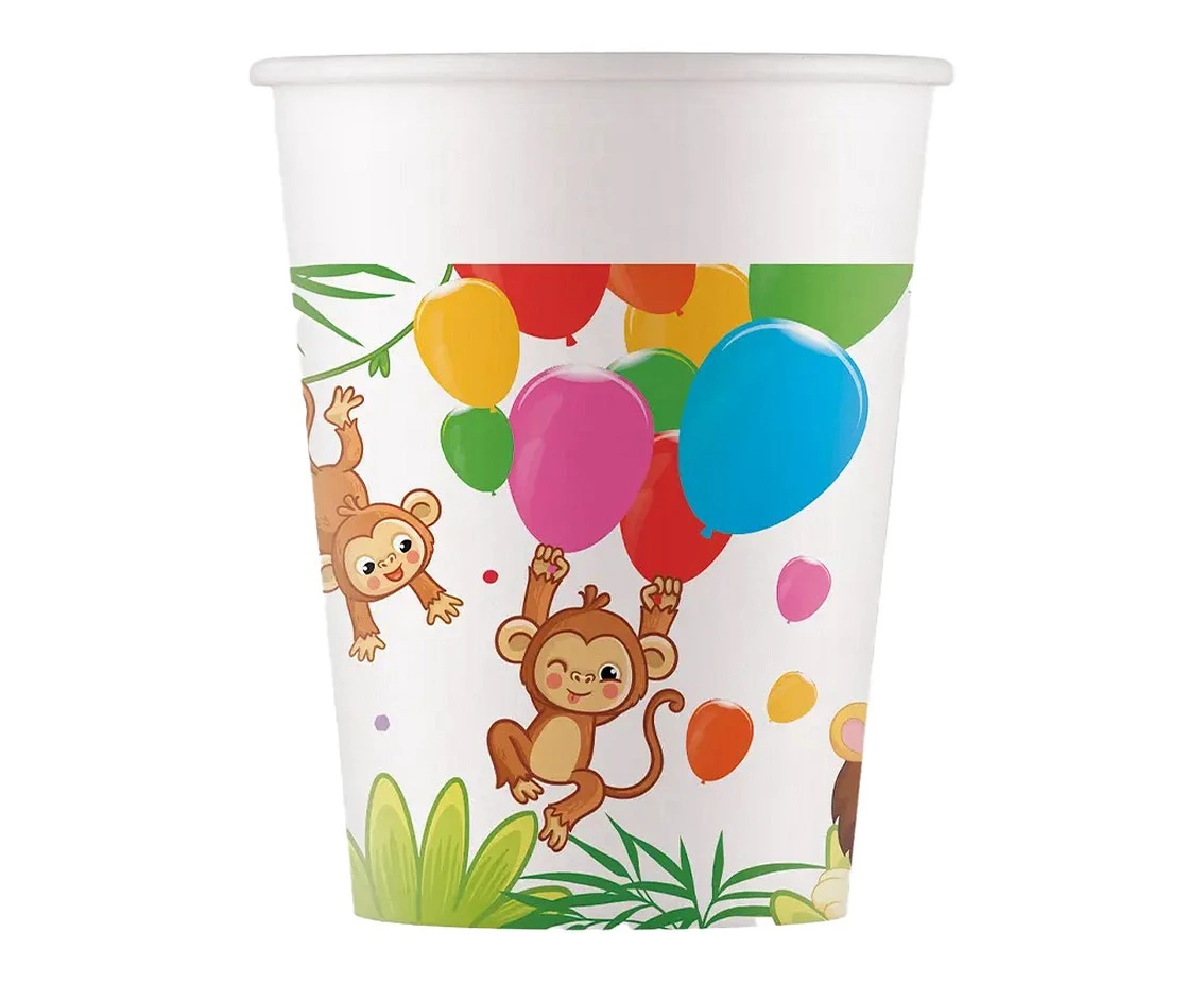 Paper cups Jungle Balloons FSC, 20 cm, 8 pcs.
