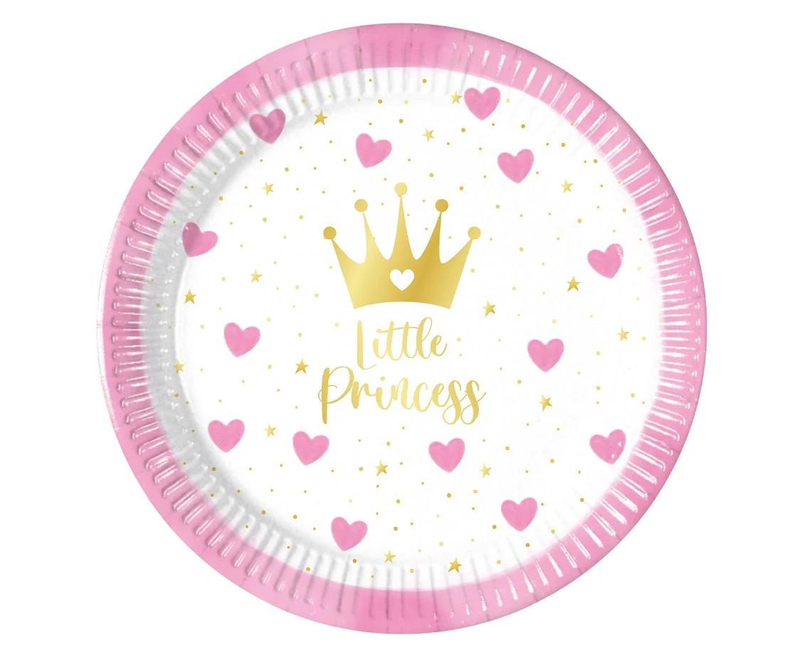 Paper plates My little Princess FSC, 20 cm, 8 pcs.