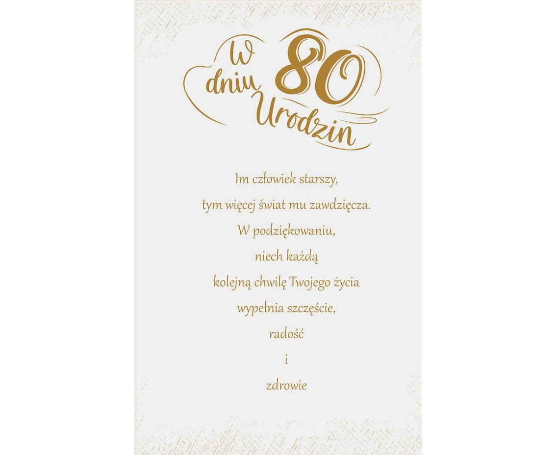 80th Birthday Card, Cake, 13x20,5 cm