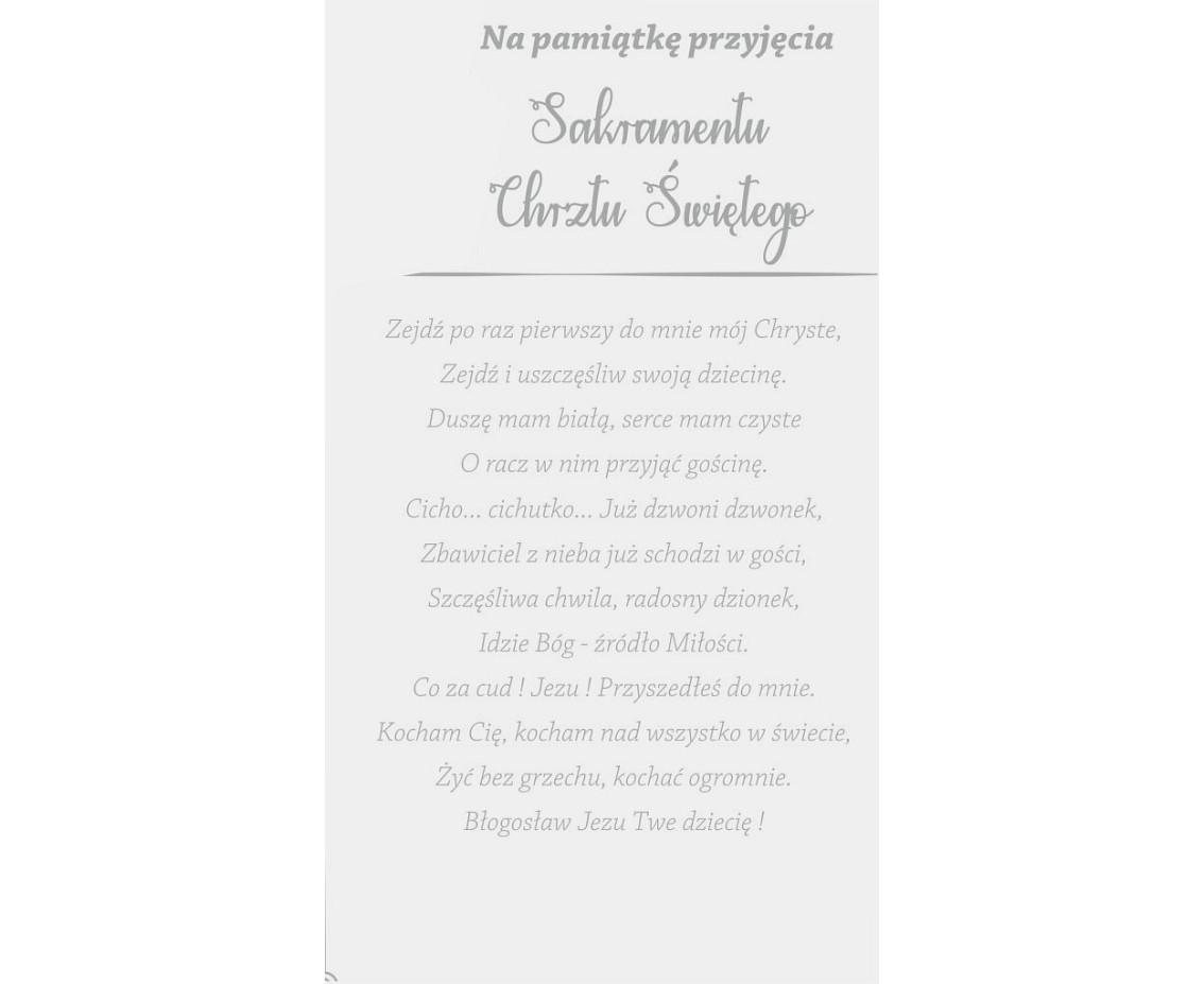 Card for Baptism, Scripture, 13x20,5 cm