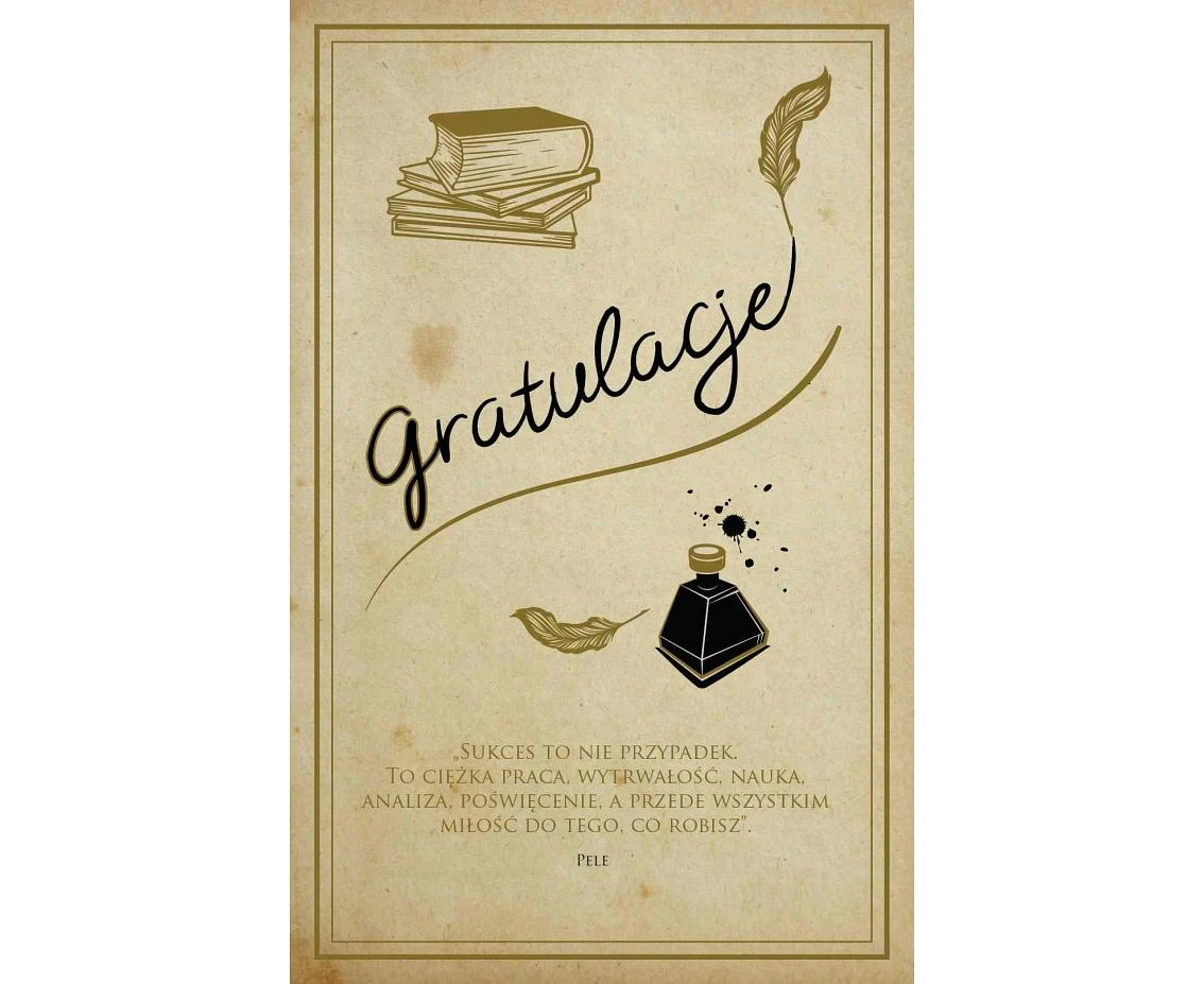 Congratulations card, 13x20,5 cm