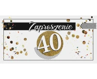 Invitation for 40th Birthday, 17x8,5 cm, 10 pcs.