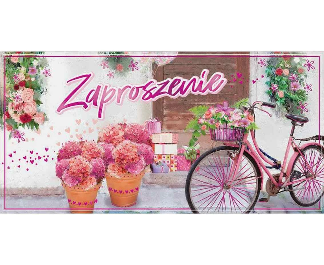 General invitation, Bicycle, 17x8,5 cm, 10 pcs.