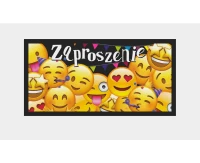 Children's invitation, yellow smiley faces, 17x8,5 cm, 10 pcs.