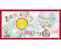 Invitation for a birthday party, 17x8,5 cm, 10 pcs.