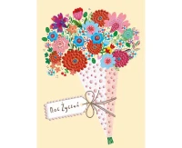 Greeting card Card KW BACKGROUND BOUQUET OF BALLOONS, 1 pc.