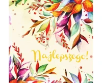 Greeting card Card KW HS LEAVES, 1 pc.