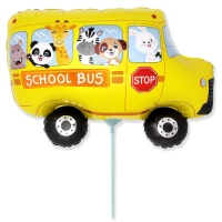 Foil balloon 14" FX - School Bus,  unpacked (flat)