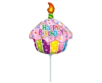 Foil Balloon 14" FX - Birthday Muffin,  unpacked (flat)