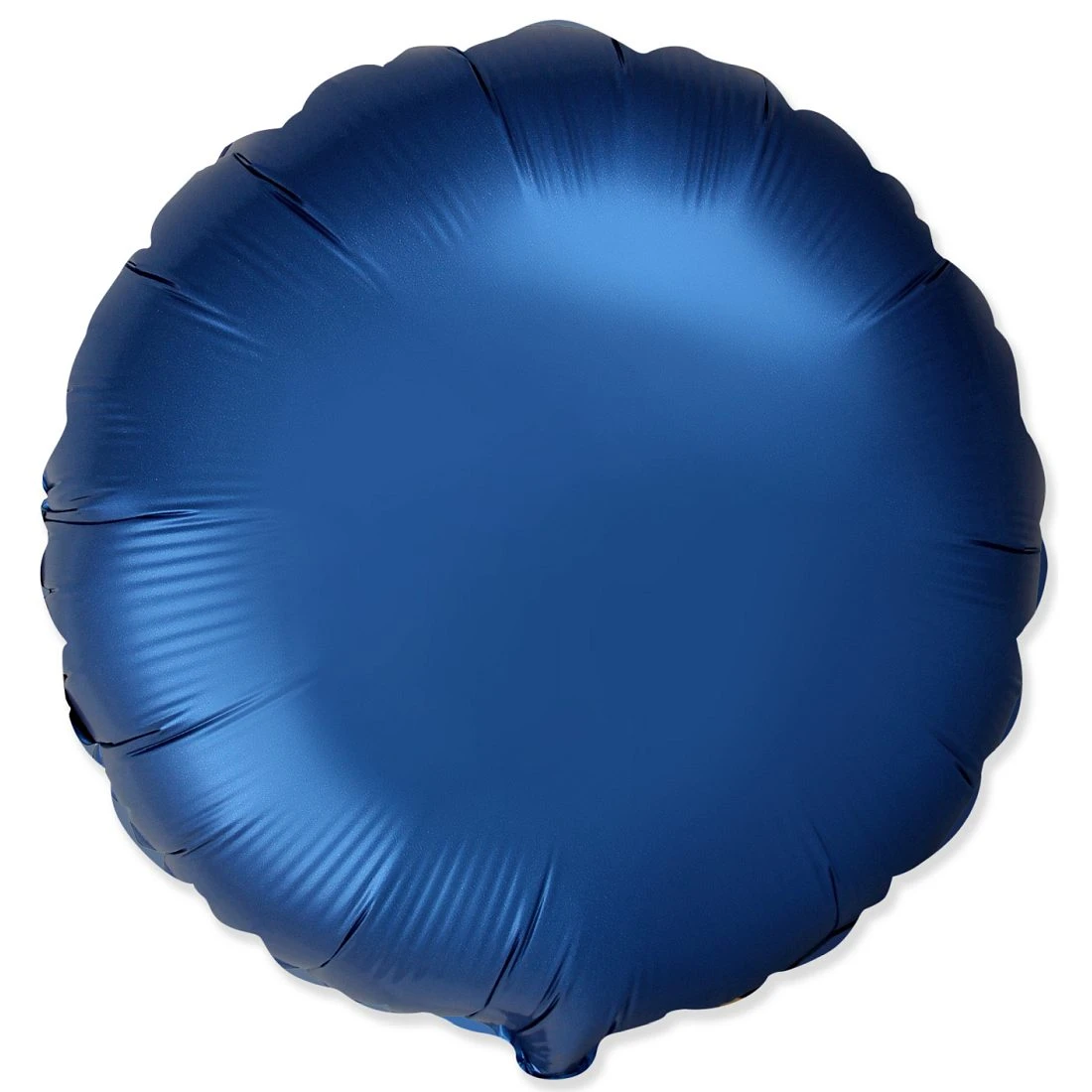Foil balloon 18" FX - Round (satin Navy Blue),  unpacked (flat)