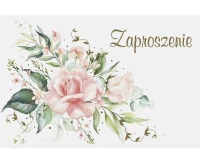 POLMAK Invitation Z 160x95 General, Flowers - Watercolor, Feminine, Roses, 10 pcs.