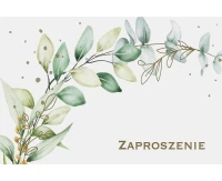 POLMAK Invitation Z 160x95 General, Graphic - Watercolor, Eucalyptus, Feminine, 10 pcs.