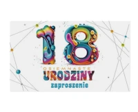 POLMAK Invitations Z 160x95 Birthday 18 Graphic - Boy, Girl, Color, 10 pcs.