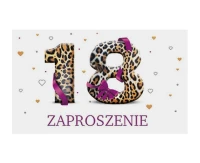 POLMAK Invitations Z 160x95 Birthday 18 Graphic - Girl, 10 pcs.