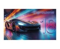 POLMAK Invitations Z 160x95 Birthday 18 Graphics - Cars, Boy, Girl, 10 pcs.
