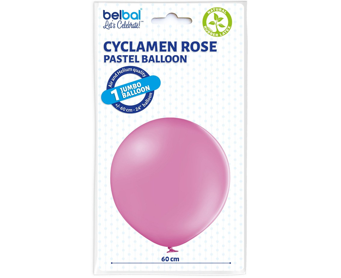 Balloons Belbal 24", B250-437, cyclamen rose, 5pcs