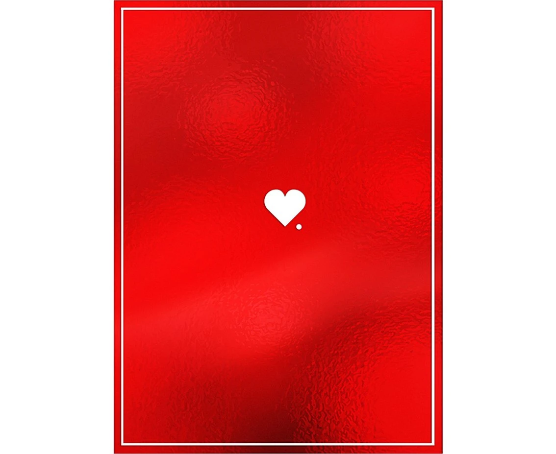 Greeting Card B6 Valentine's Day card HEART AND DASH, 1 pc.