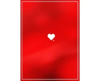 Greeting Card B6 Valentine's Day card HEART AND DASH, 1 pc.