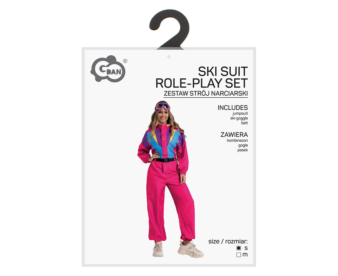 Role play set for women Ski Suit (jumpsuit, ski goggle, belt), size S