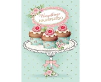 Greeting paper card A5 Platter, 1 pc