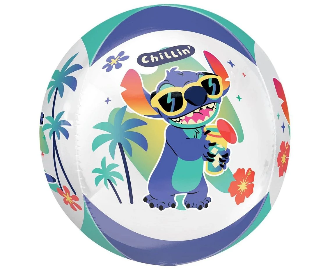 Foil Balloon ORBZ Stitch Disney, 38 x 40 cm EOL