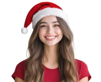 Santa hat, plush, 30x44 cm