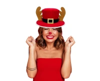 Reindeer top hat, brown
