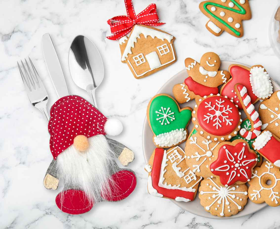Cuttlery holder, Christmas Gnome
