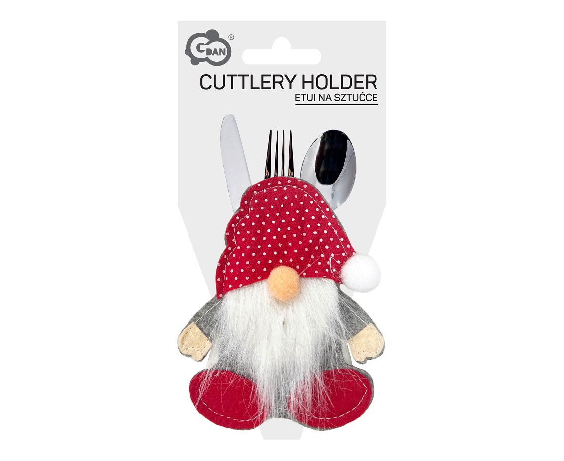 Cuttlery holder, Christmas Gnome