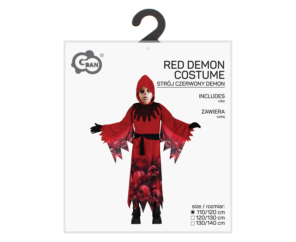 Costume for kids Red Demon (robe) size 110/120 cm