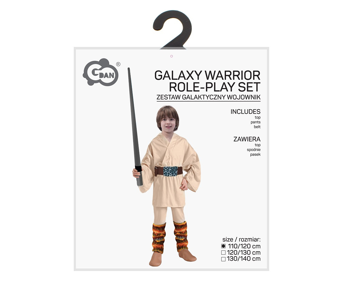 Role play-set for kids Galaxy Warrior (top, pants, belt) size 110/120 cm