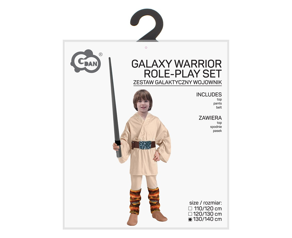 Role play-set for kids Galaxy Warrior (top, pants, belt) size 130/140 cm