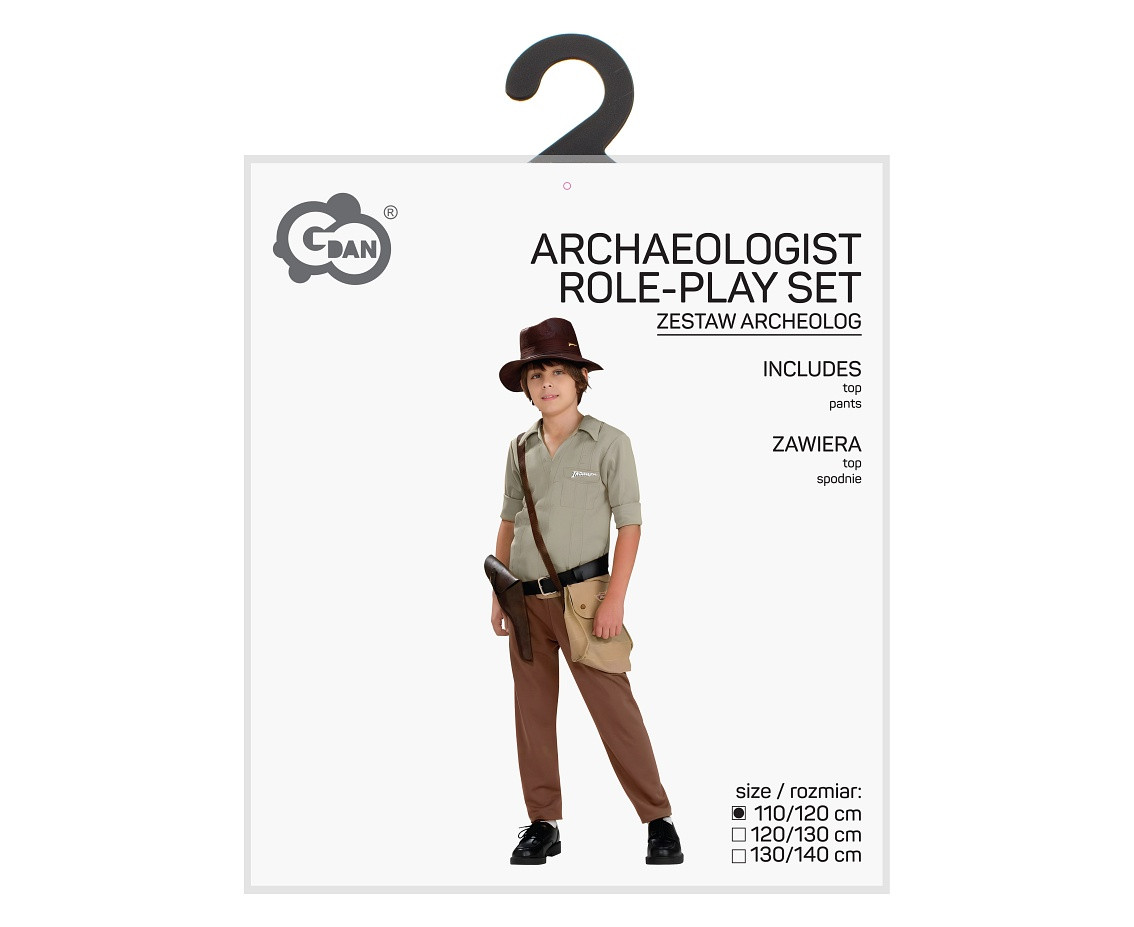 Role play-set for kids Archaeologist (top, pants) size 110/120 cm