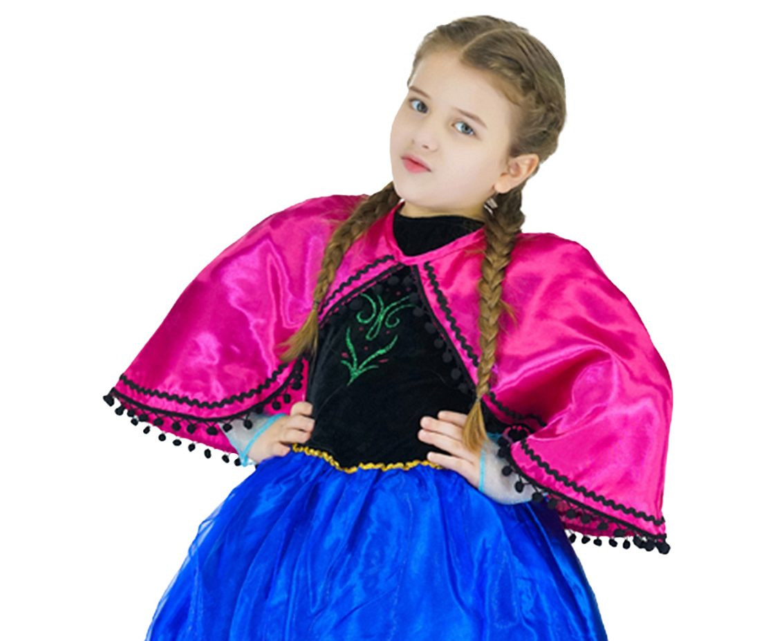 Role play-set for kids Princess pink and blue (dress, capelet) size 130/140 cm