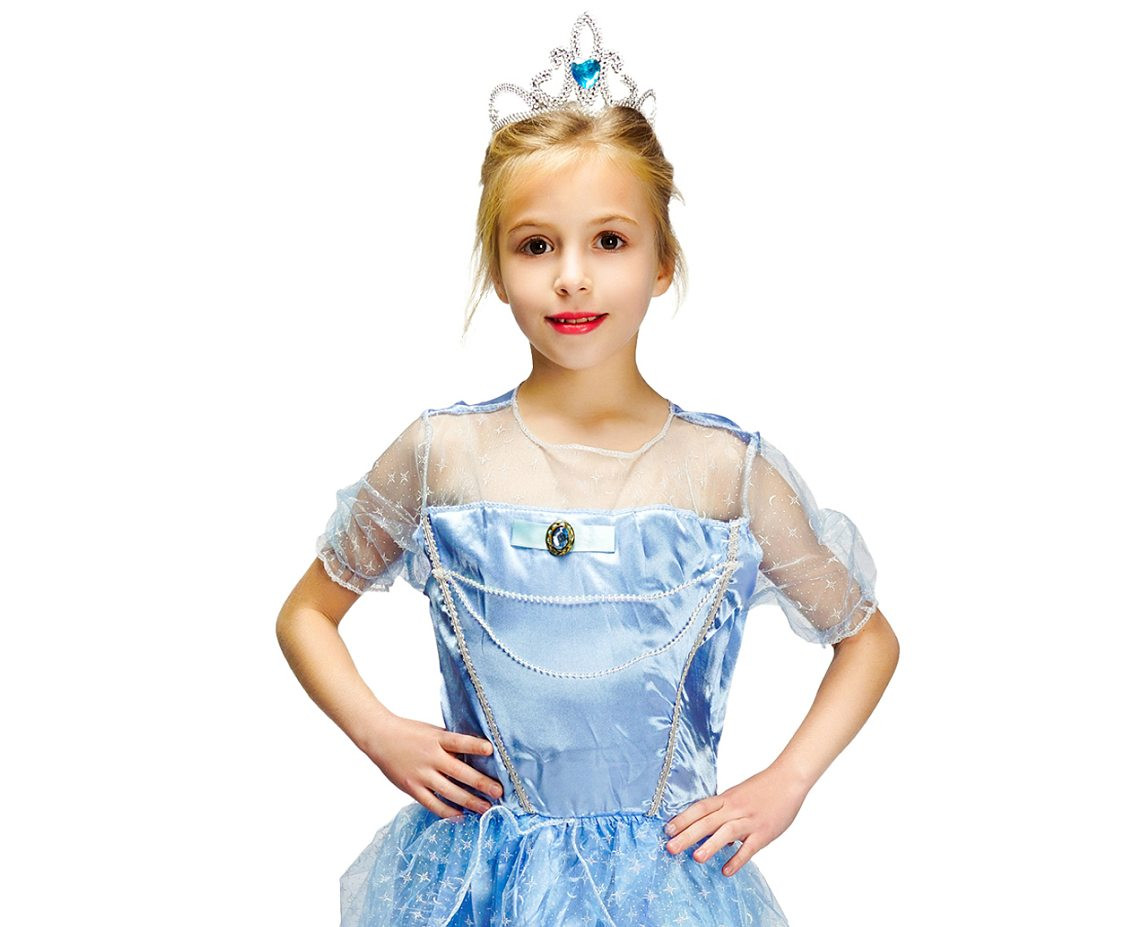 Costume for kids Blue Princess (dress) size 130/140 cm