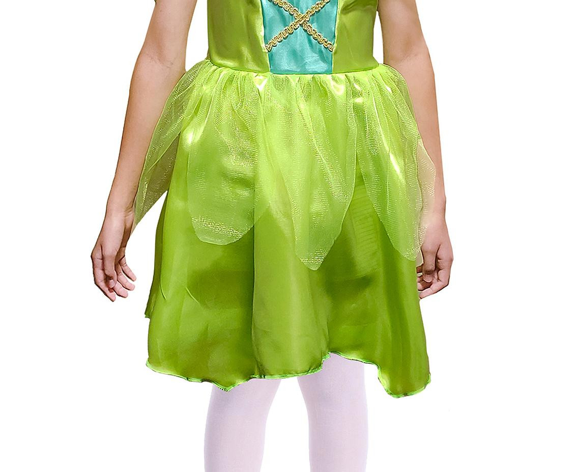 Role play-set for kids Green Fairy (dress, wings) size 130/140 cm