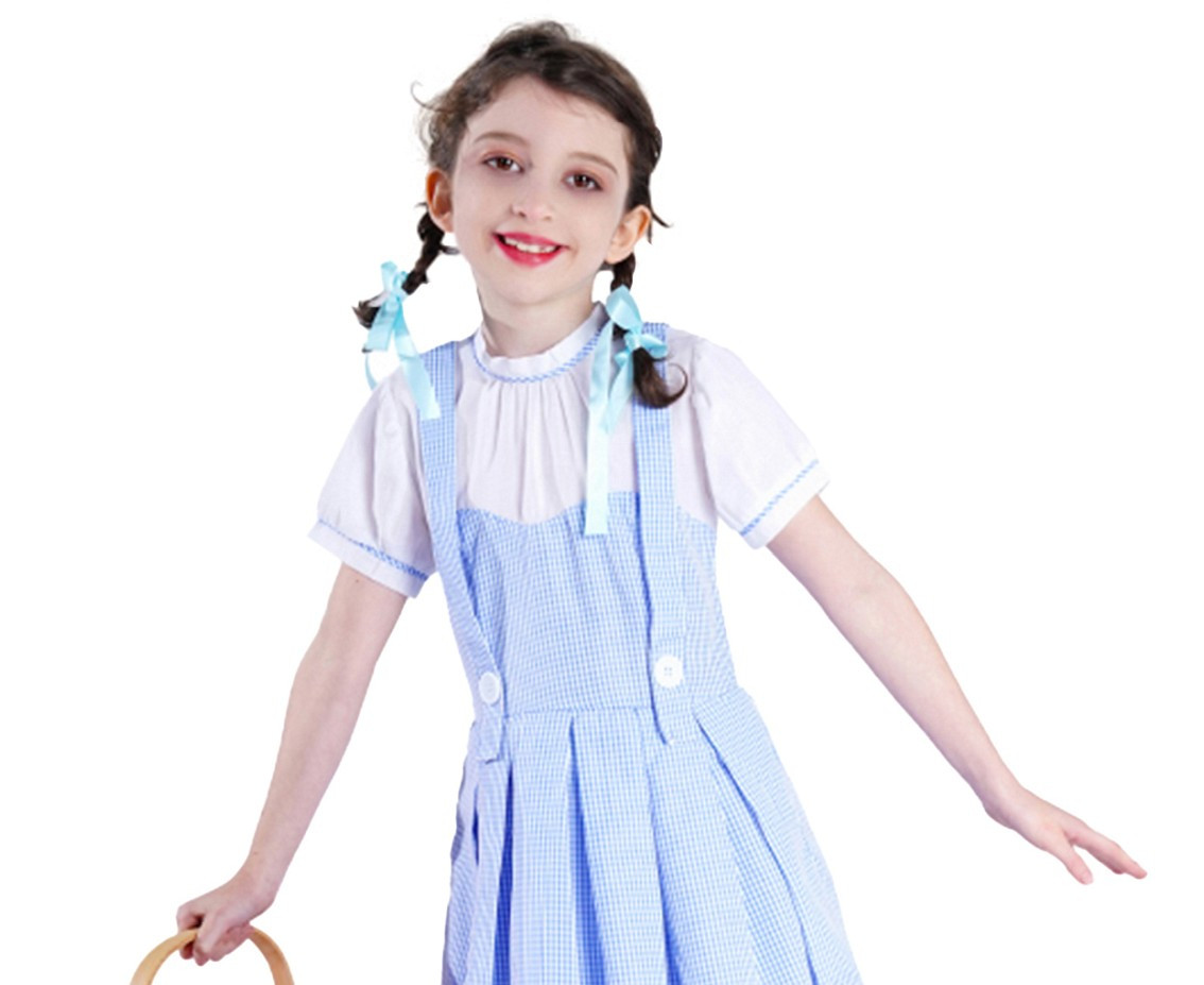 Role play-set for kids Blue girl (dress, hair ribbons 2 pcs) size 130/140 cm