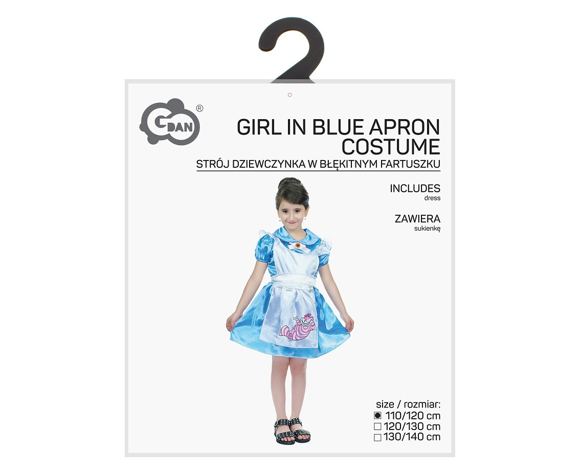Costume for kids Girl in blue apron (dress) size 110/120 cm