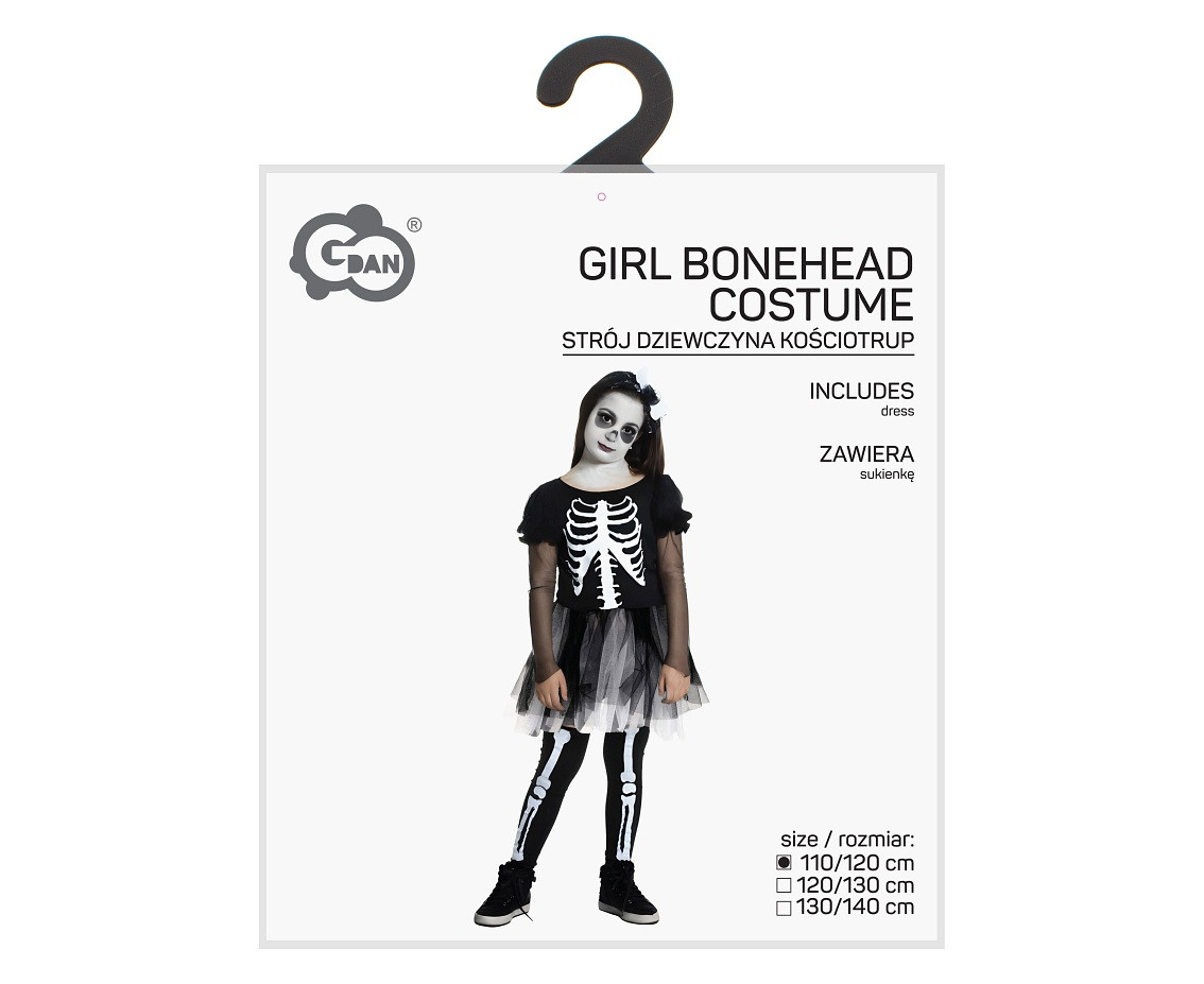 Costume for kids Girl Bonehead (dress) size 110/120 cm