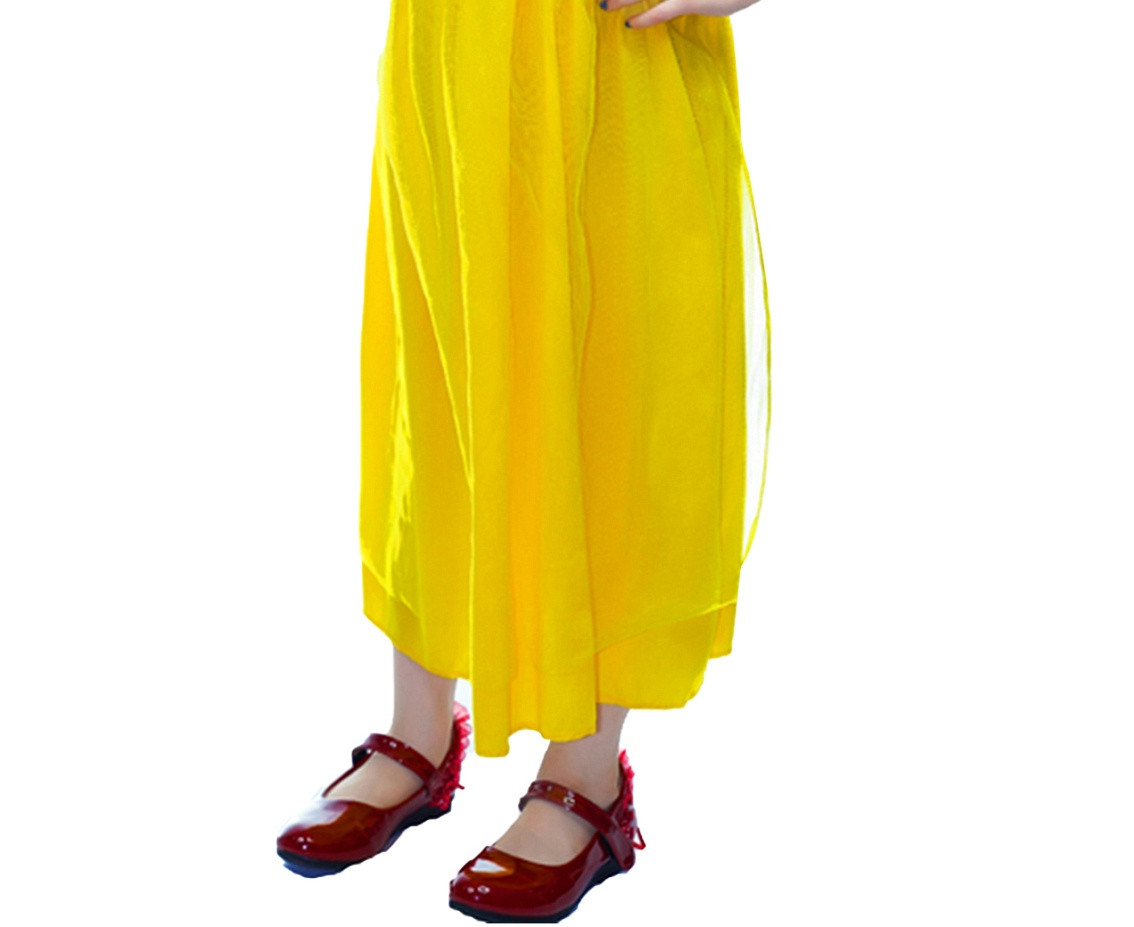 Role play-set for kids Yellow princess (headband with bow, dress) size 130/140 cm